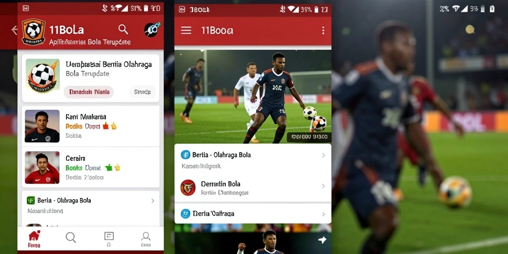 Tampilan antarmuka aplikasi 11BOLA yang menarik dan informatif.