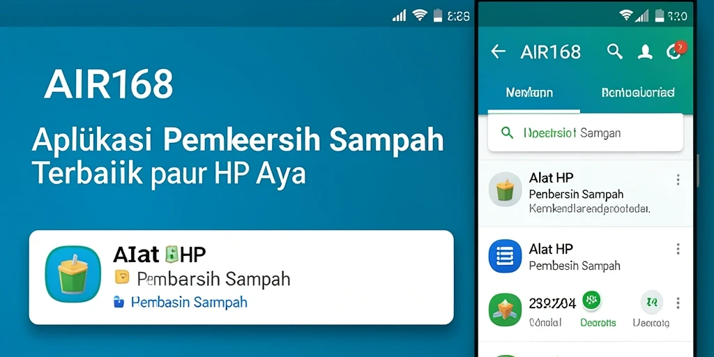 Antarmuka AIR168 yang intuitif dan fungsional untuk pembersihan sampah.