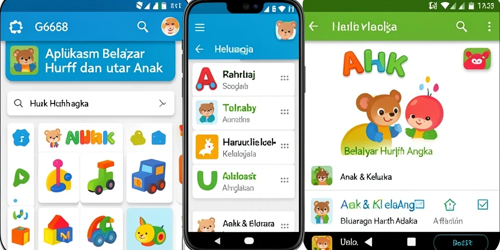 Antarmuka G668 yang cerah dan menyenangkan untuk anak belajar.