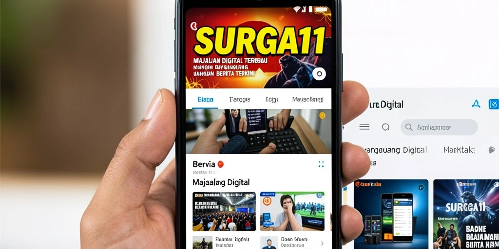 Antarmuka pengguna SURGA11 yang menarik dan fungsional untuk Majalah Digital.